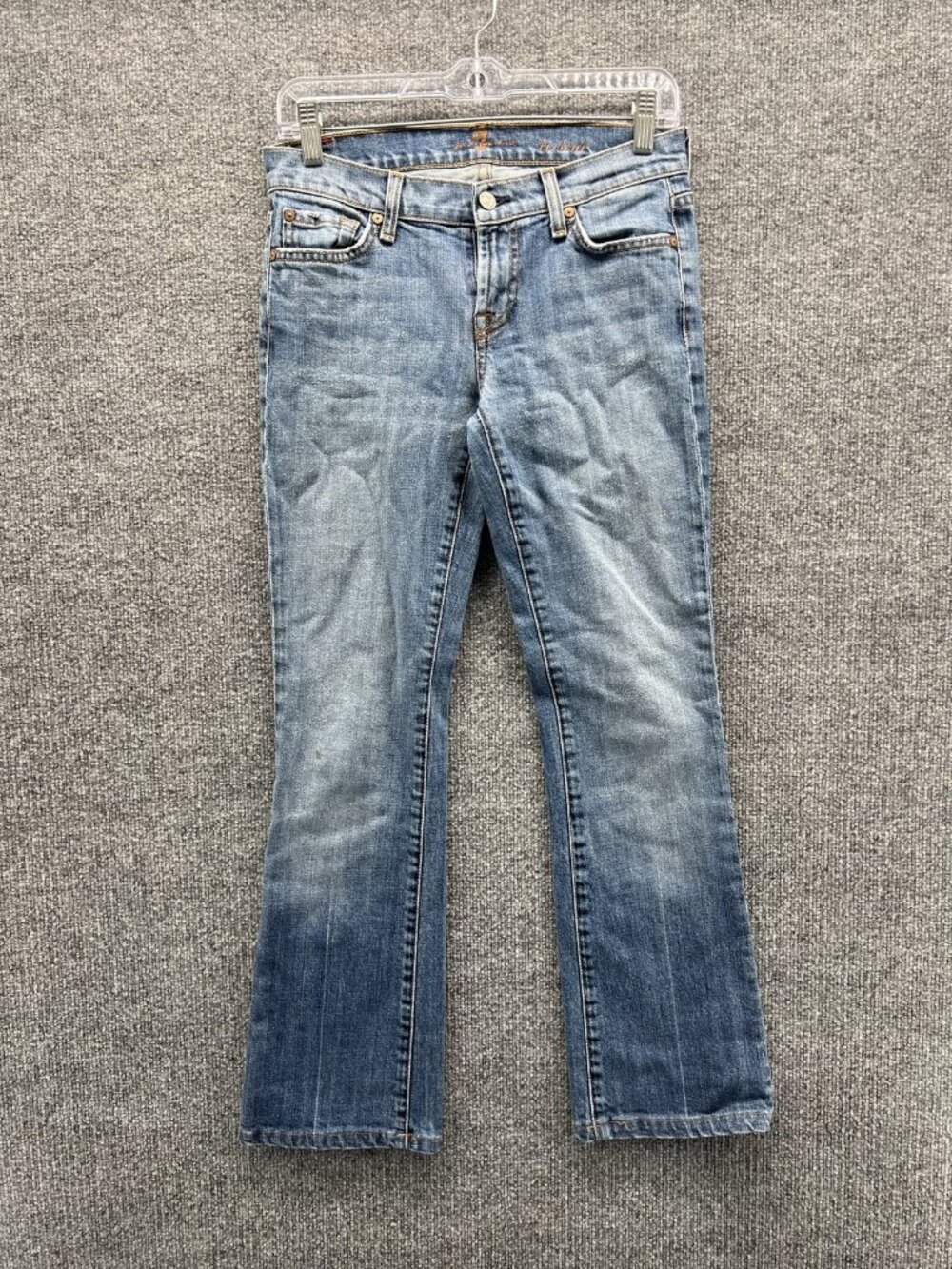 7 For All Mankind Bootcut Jeans Womens 26 Blue Medium Wash Stretch Denim Pants